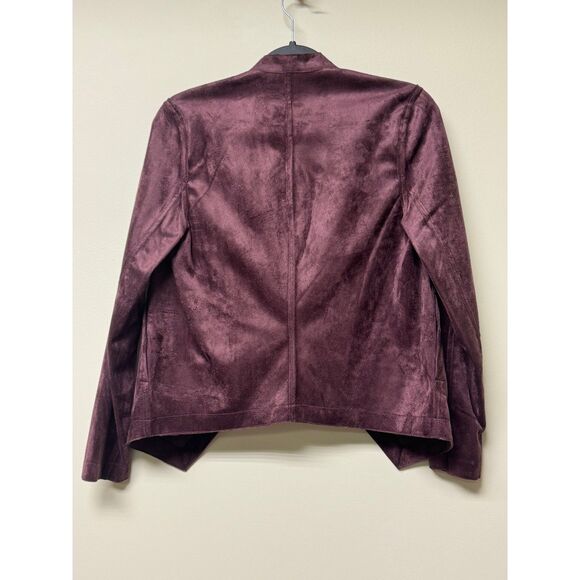 BB DAKOTA Teagan Reversible Faux Suede/Leather Waterfall Front Jacket, Sz S - Picture 8 of 11